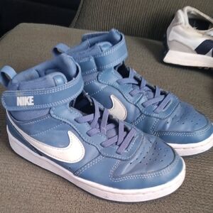 Nike Kids High-Top Blue White Sneakers